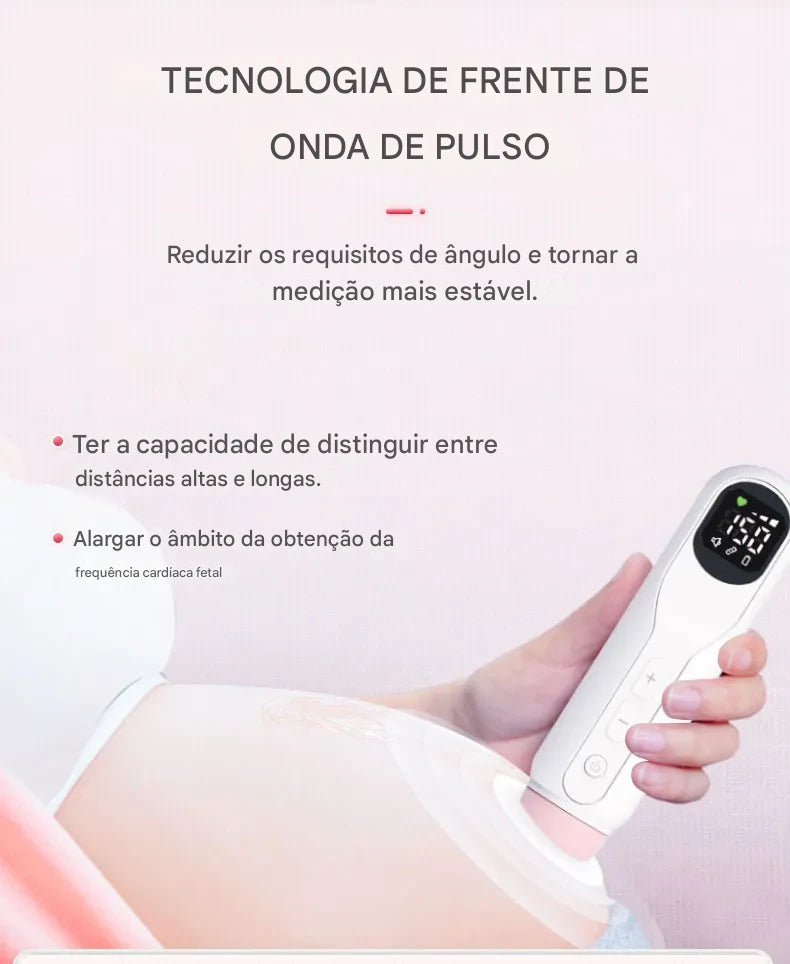 Doppler Fetal Portátil CONTEC 10D (Doppler Fetal Pré-Natal Portátil)