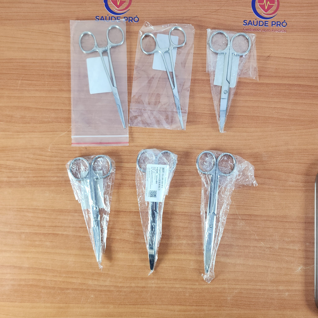 Kit de Pequenas Cirurgias 15 Peças Tigergine – Aço Inoxidável com Caixa Perfurada para Autoclave