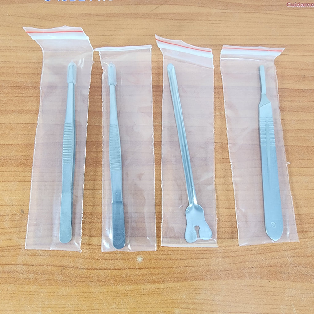 Kit de Pequena Cirurgia 13 Peças Inox Caixa Perfurada - Autoclavável