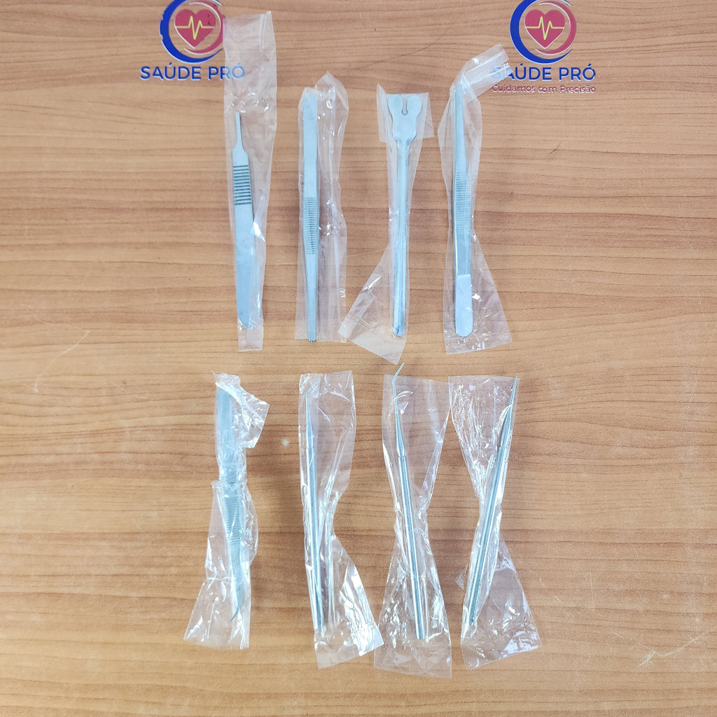 Kit de Pequena Cirurgia com Instrumentos em Aço Inoxidável