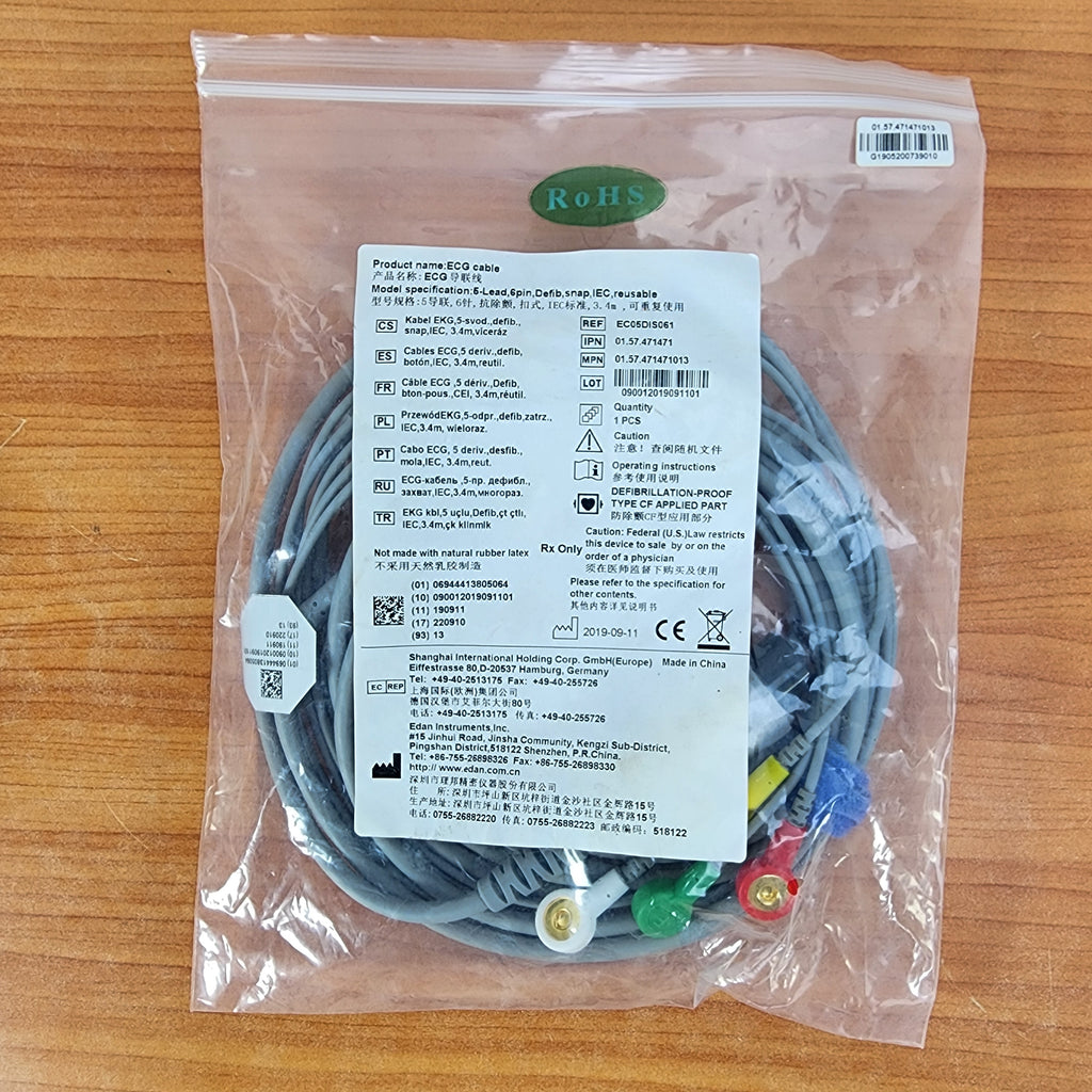 Cabo de ECG Edan 5 Derivações EC05DIS061
