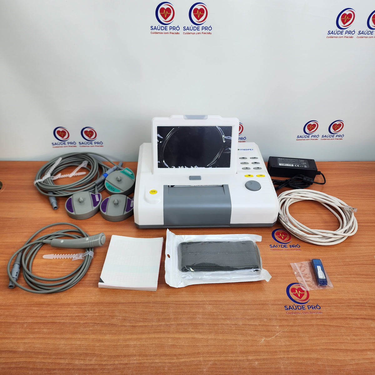 Cardiotocógrafo MEDPEJ MF-9100 G7T – Monitor Fetal TOCO + US – Impressora 112mm – 720 Min