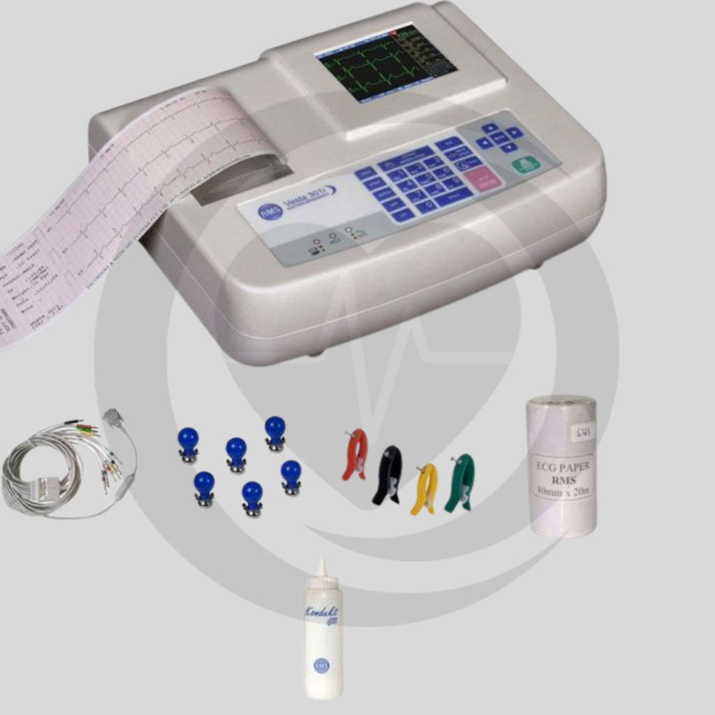 Eletrocardiógrafo Digital de 3 Canais ECG RMS VESTA 301