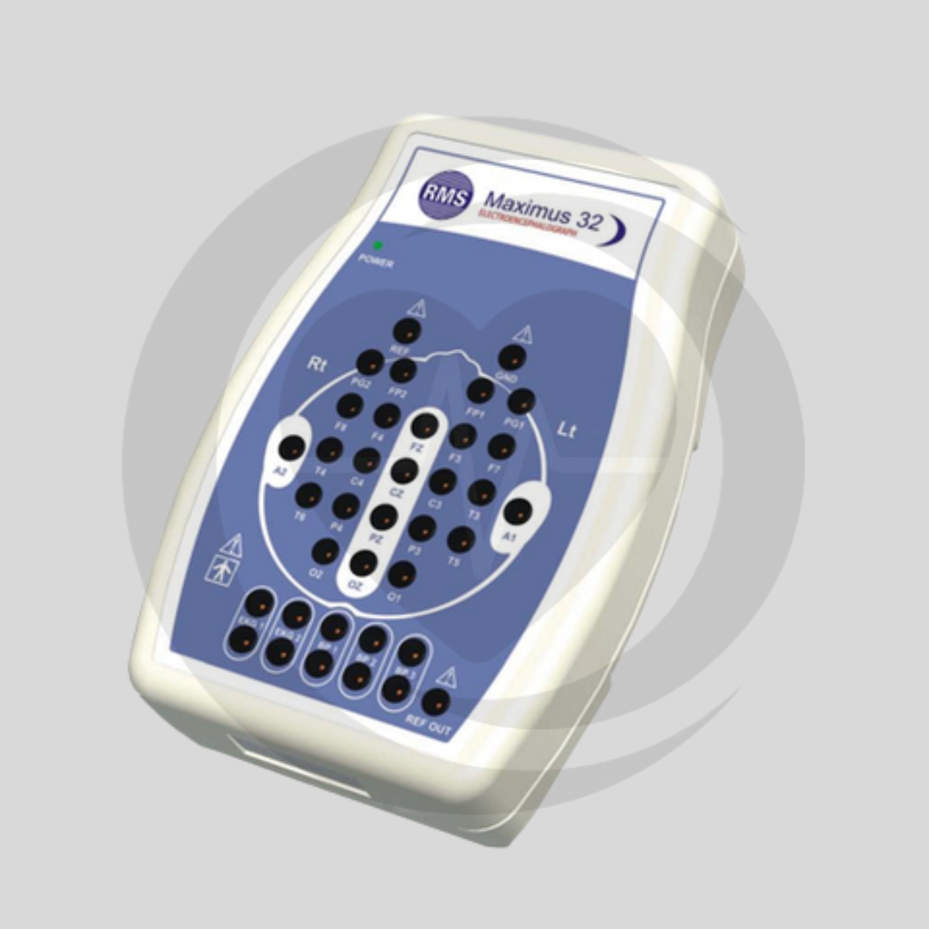 Eletroencefalógrafo Portátil de 24 Canais (EEG) RMS Maximus 24