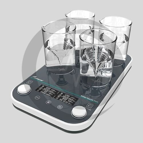 Agitador Magnético de 4 Posições JOANLAB MMS-4Max