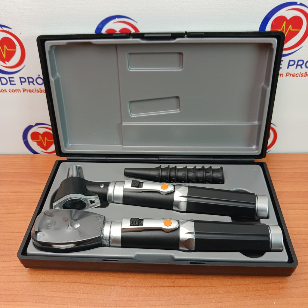 Kit de Otoscópio e Oftalmoscópio Profissional