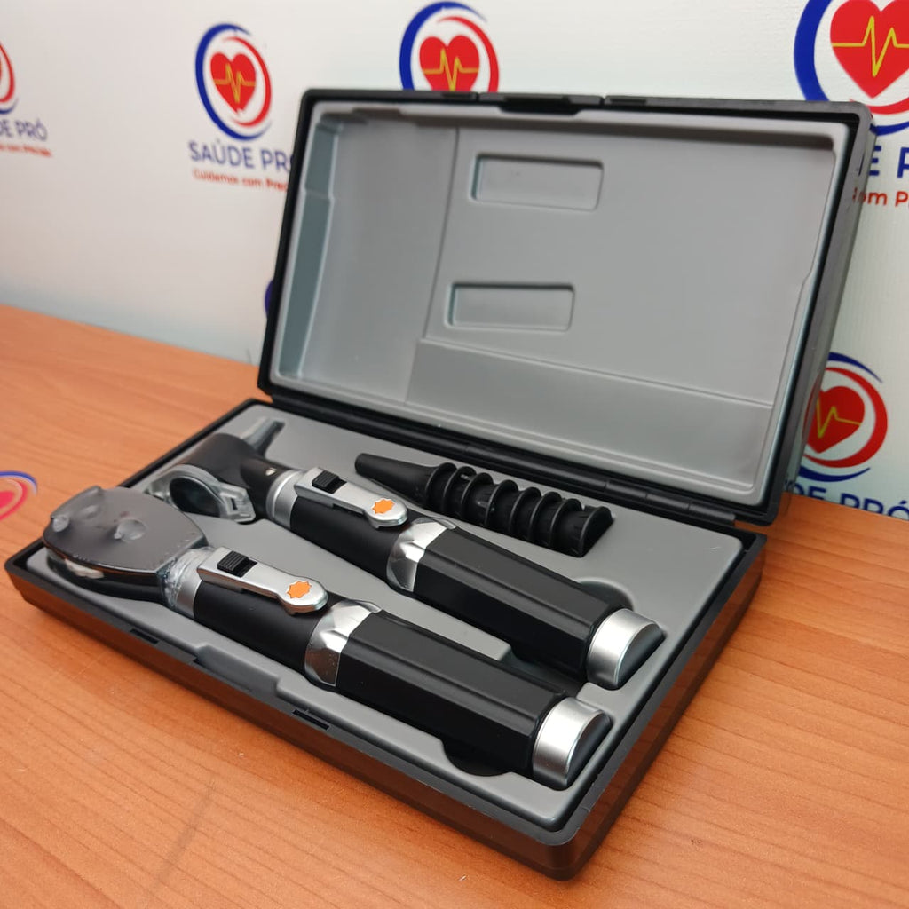 Kit de Otoscópio e Oftalmoscópio Profissional
