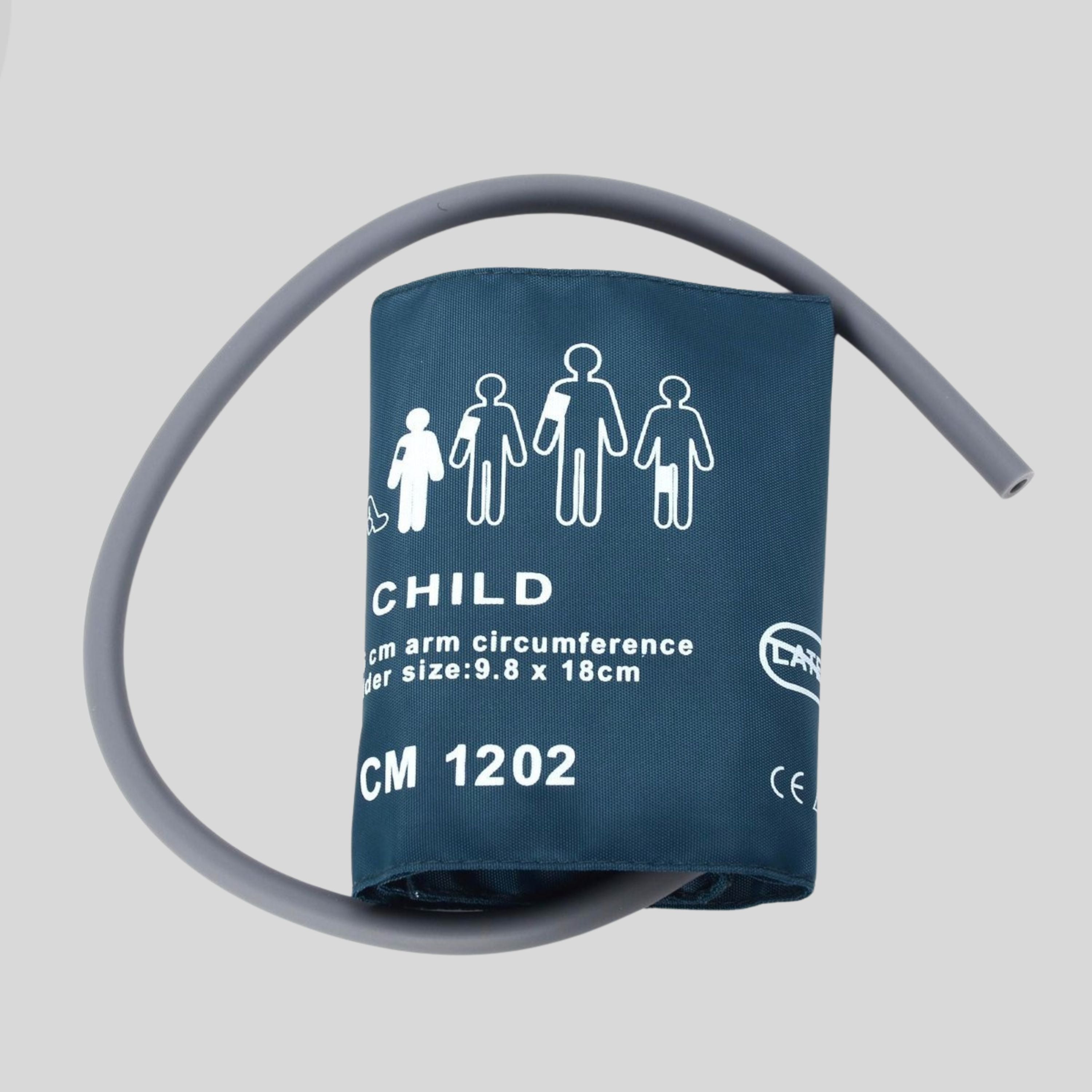 Braçadeira Reutilizável Pediátrica – Tubo Único com Saco, 18–26 cm C6611