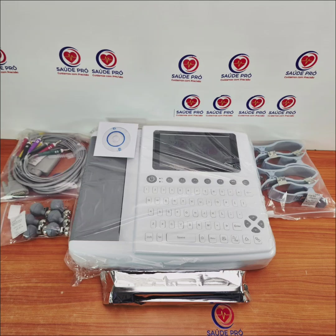 Eletrocardiógrafo Contec ECG1200G – ECG Digital de 12 Canais com Impressora Integrada