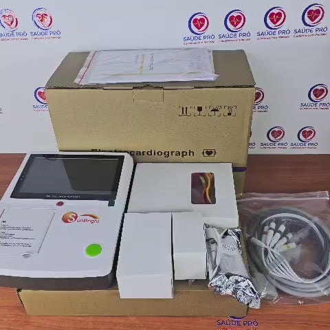 Eletrocardiógrafo SUN-6031 – ECG Digital de 3 Canais, 12 derivações