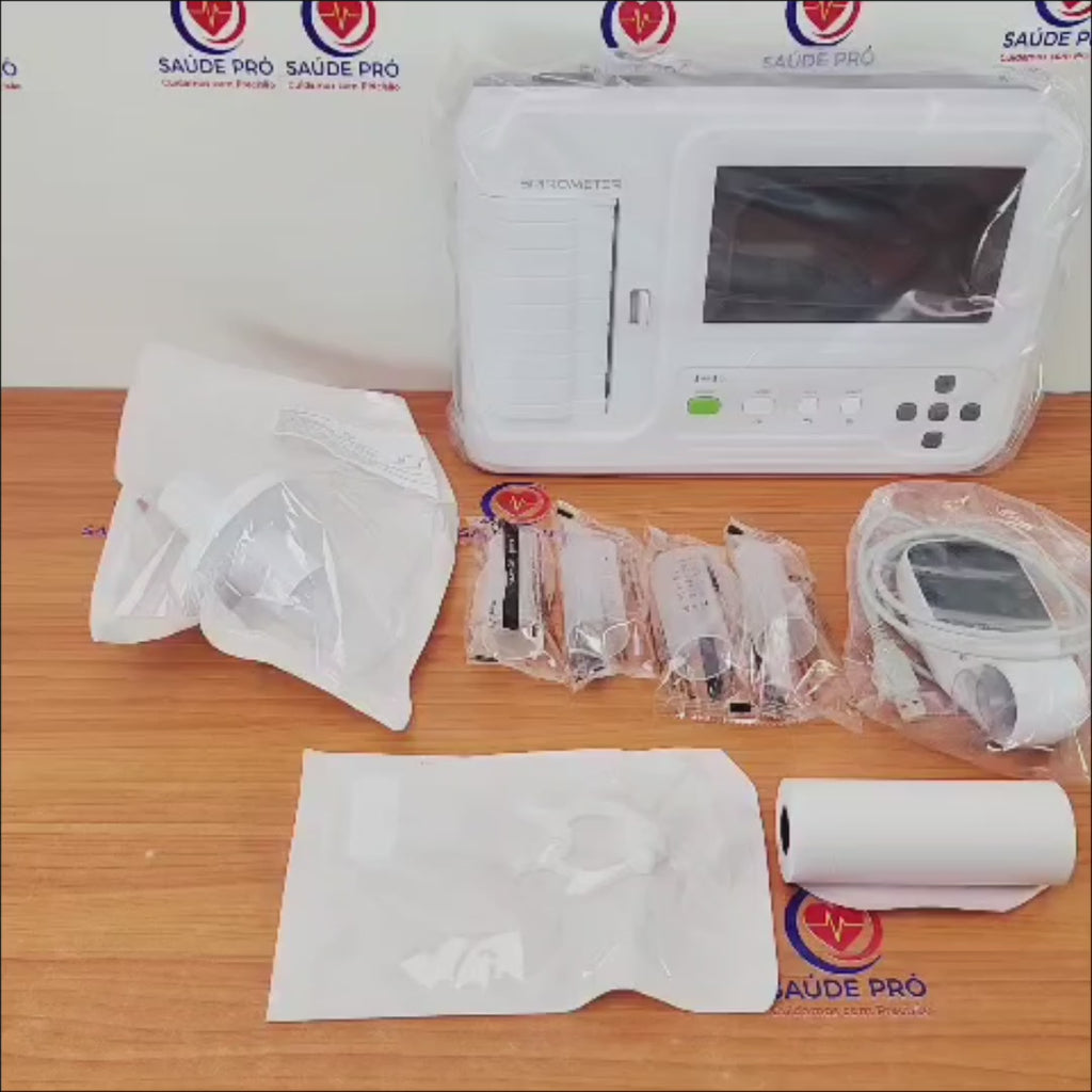 Espirômetro CONTEC SP100 – Avaliação Pulmonar Precisa com Impressão Integrada