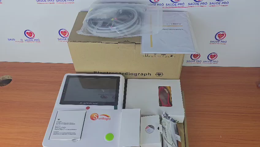Eletrocardiógrafo SUN-6031 – ECG Digital de 3 Canais, 12 derivações