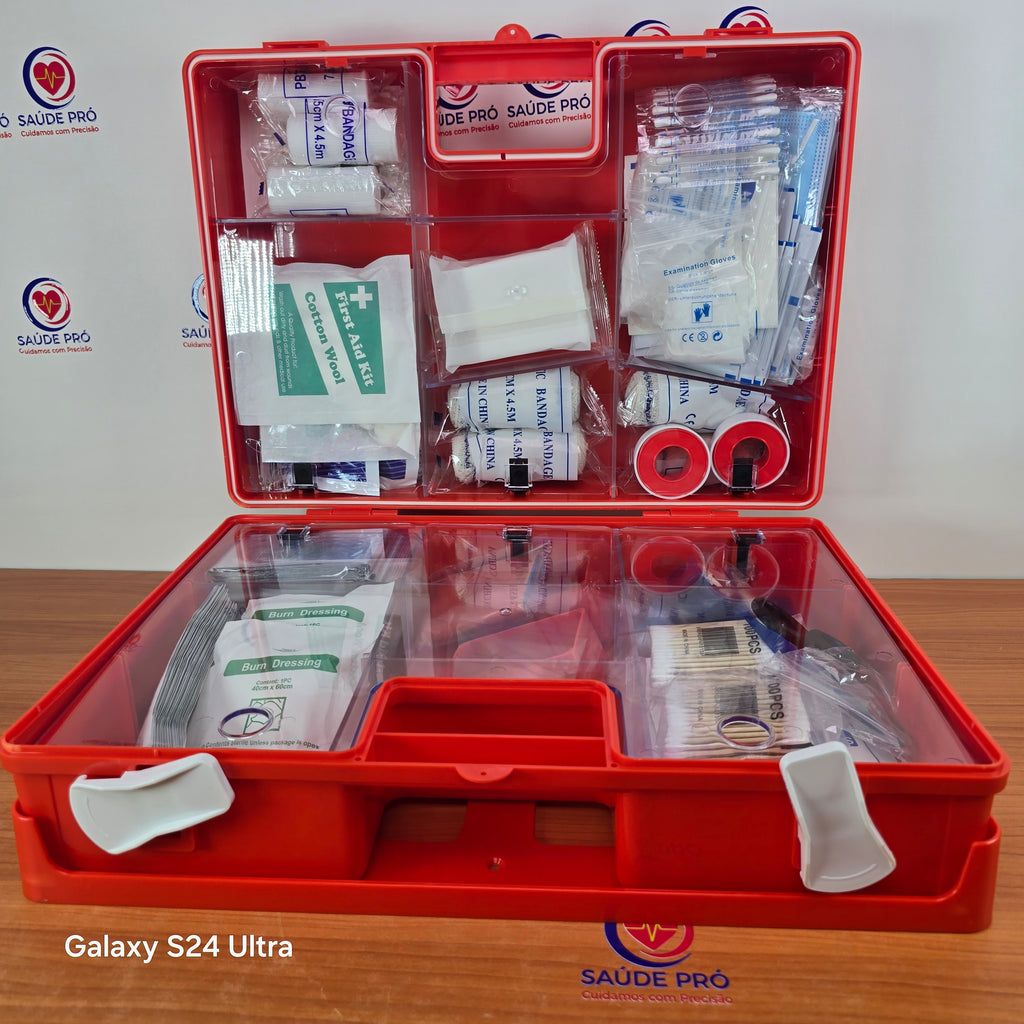 Kit de Primeiros Socorros Profissional para 100 Pessoas – Modelo GKB300 | Padrão Europeu