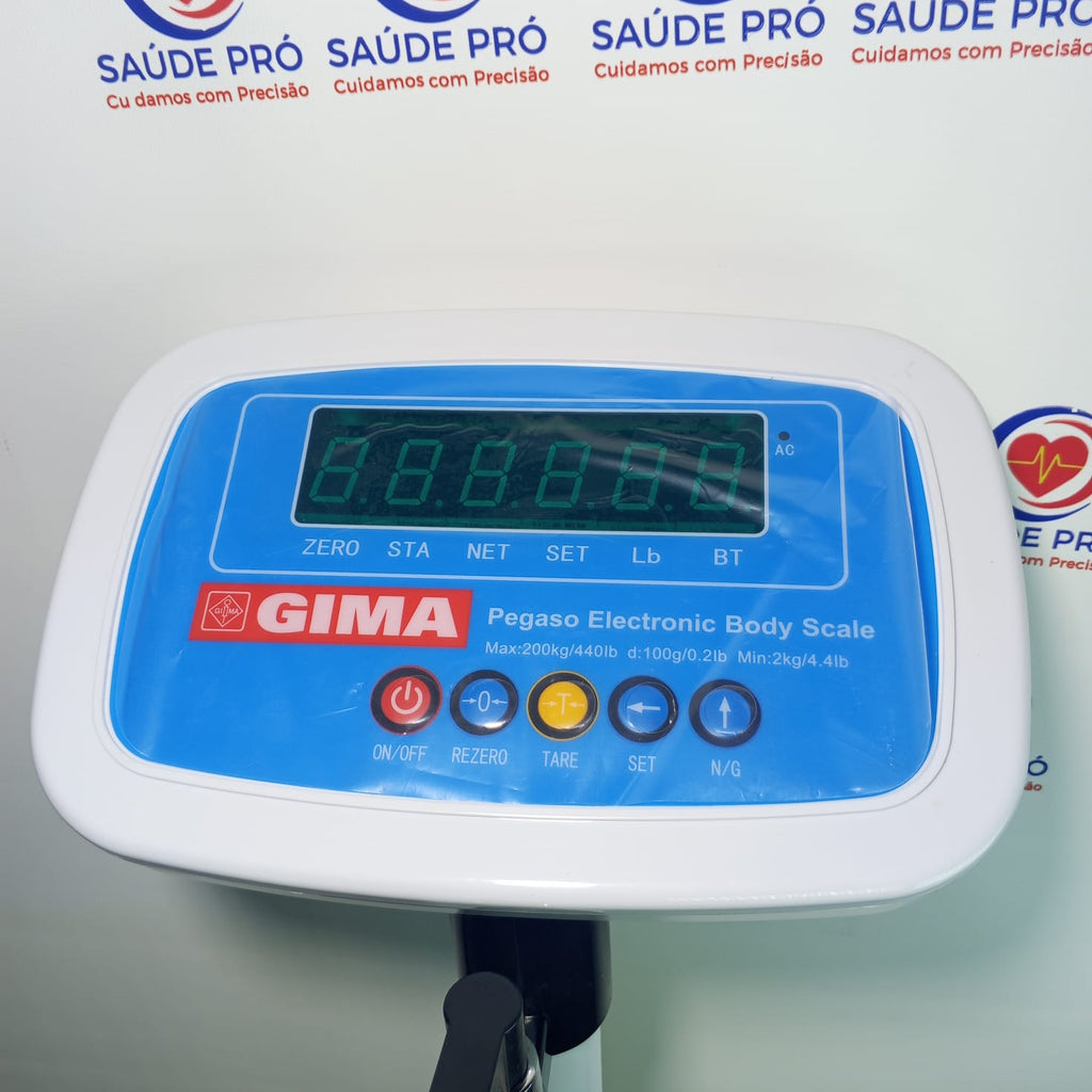 Balança GIMA Pegaso | 200kg | Altímetro 80-210cm | Bateria 36h