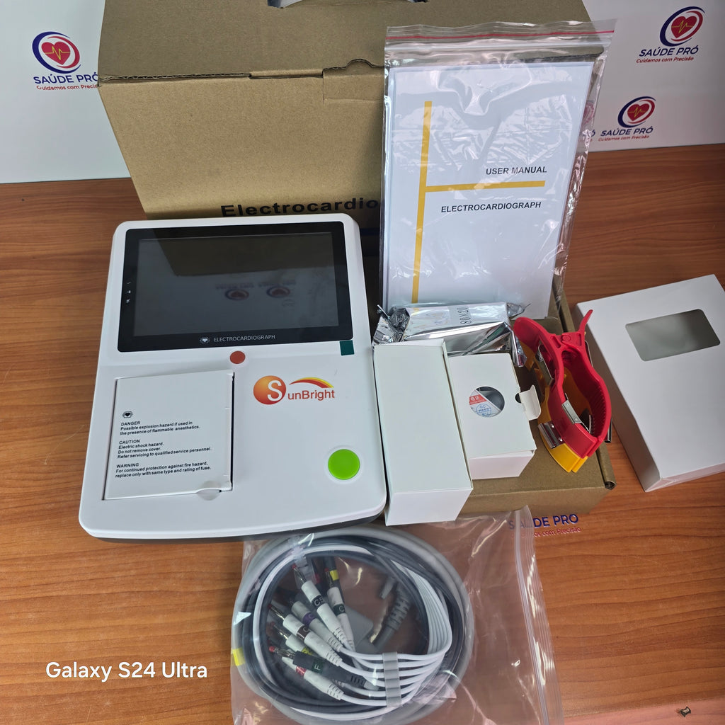Eletrocardiógrafo SUN-6031 – ECG Digital de 3 Canais, 12 derivações