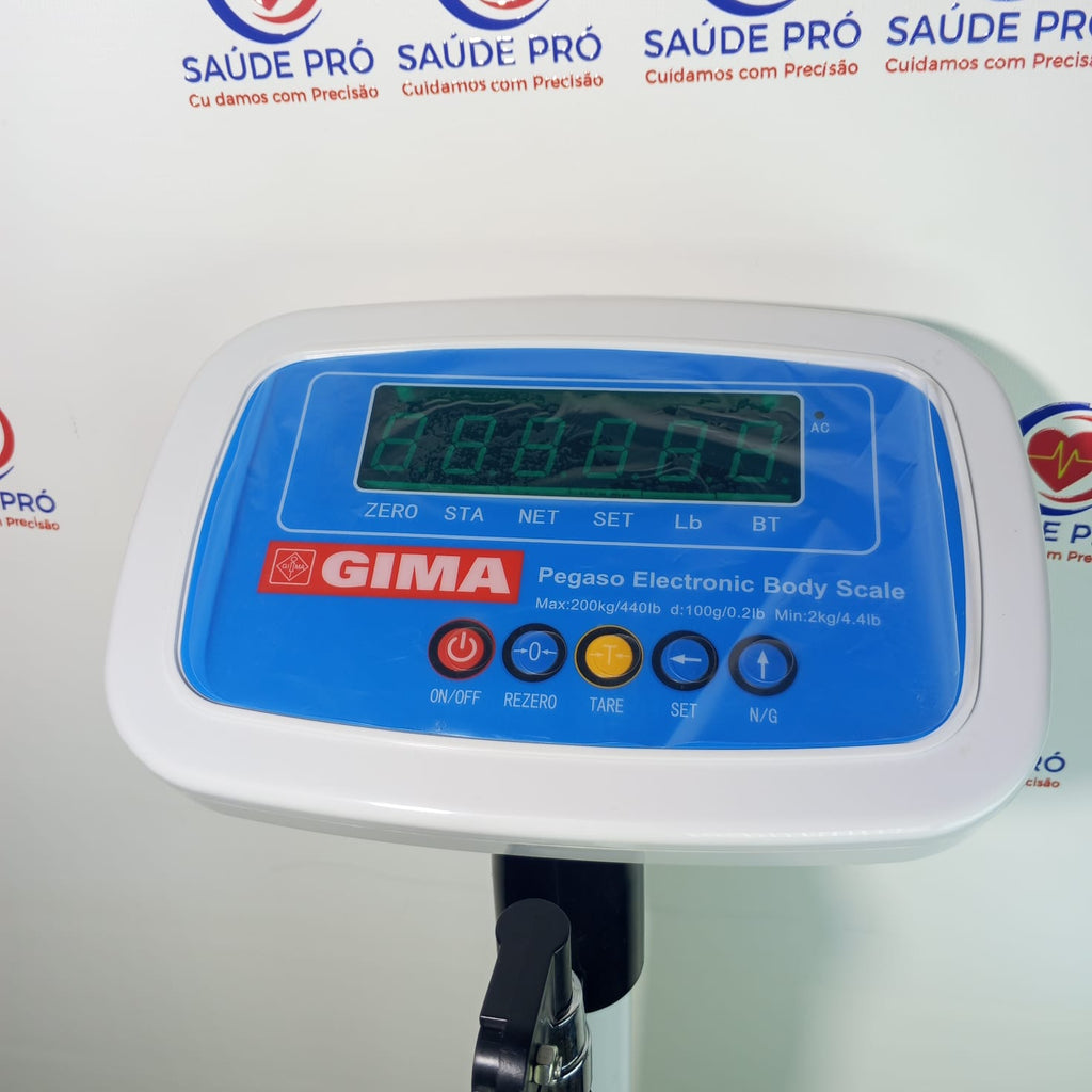 Balança GIMA Pegaso | 200kg | Altímetro 80-210cm | Bateria 36h