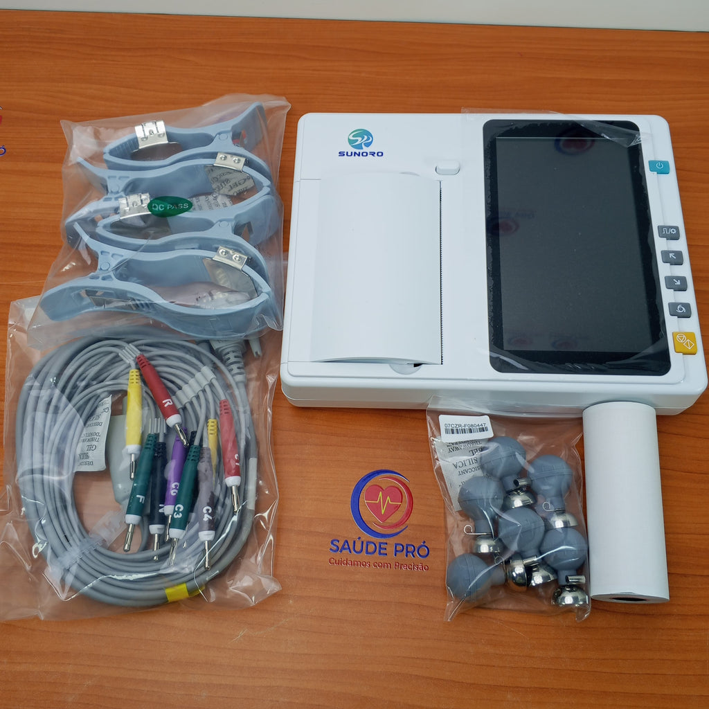 Eletrocardiógrafo Contec ECG300G – ECG Digital 3 Canais com 12 Derivações
