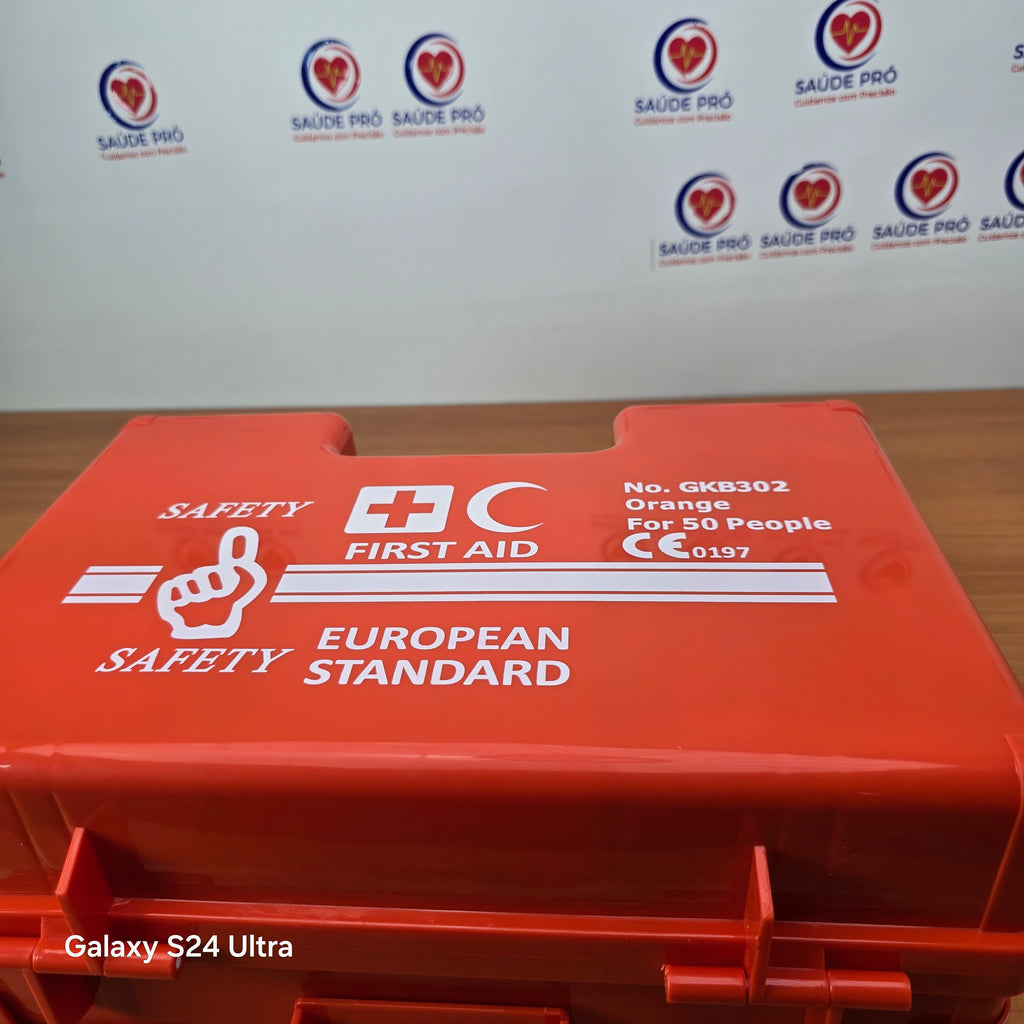 Kit de Primeiros Socorros Profissional para 50 Pessoas – Modelo GKB302 | Padrão Europeu CE