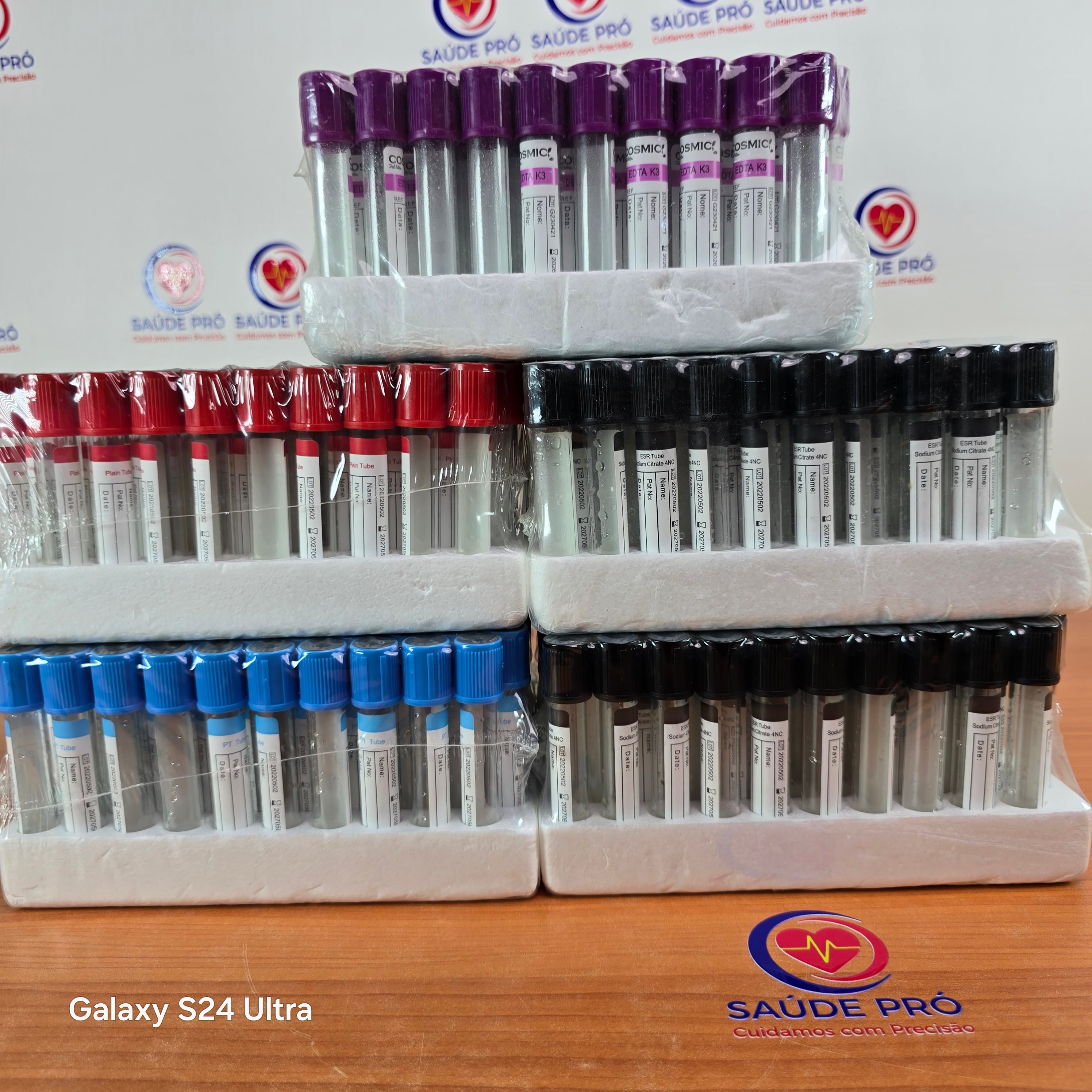 Tubos de Colheita de Sangue a Vácuo – Diversos Aditivos
