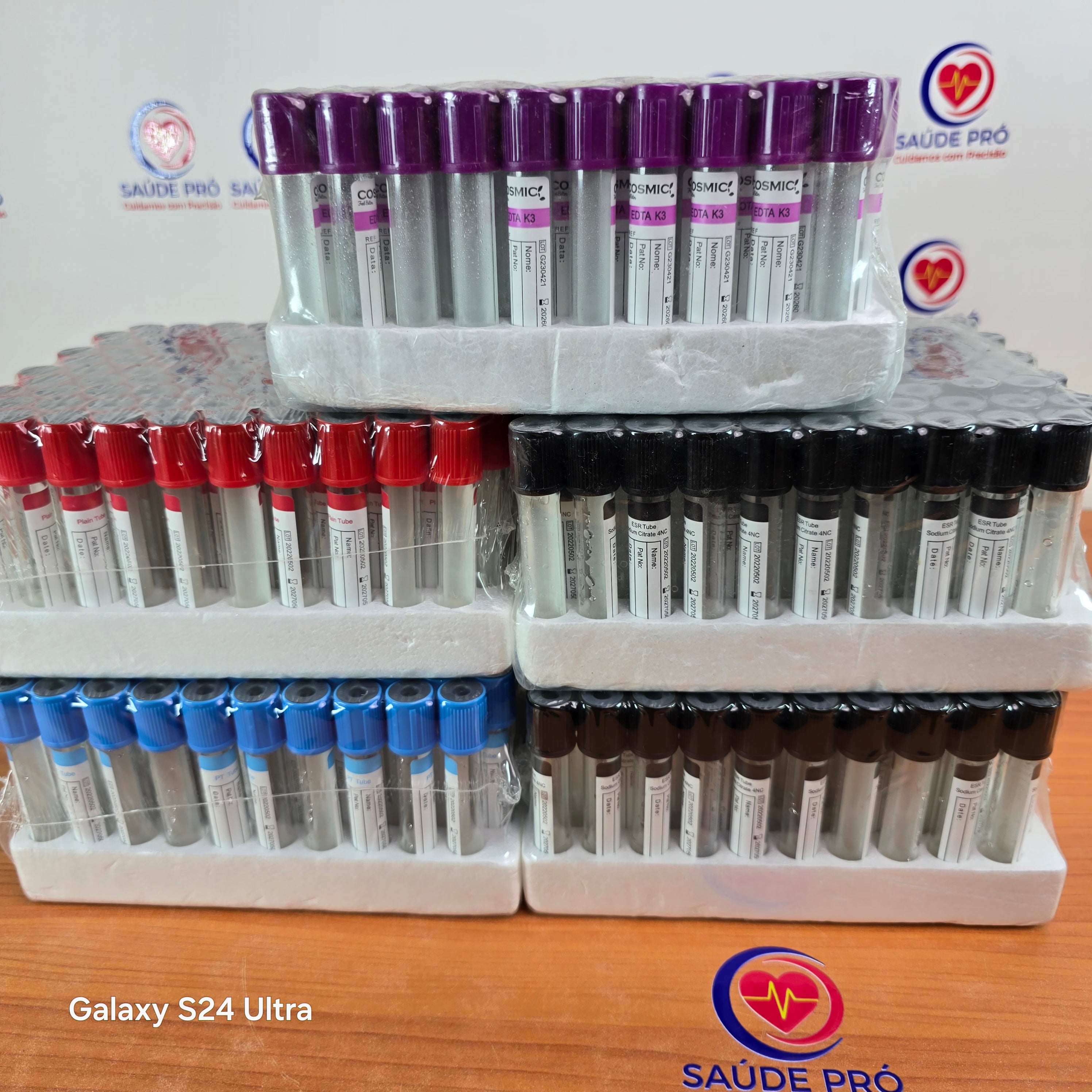 Tubos de Colheita de Sangue a Vácuo – Diversos Aditivos