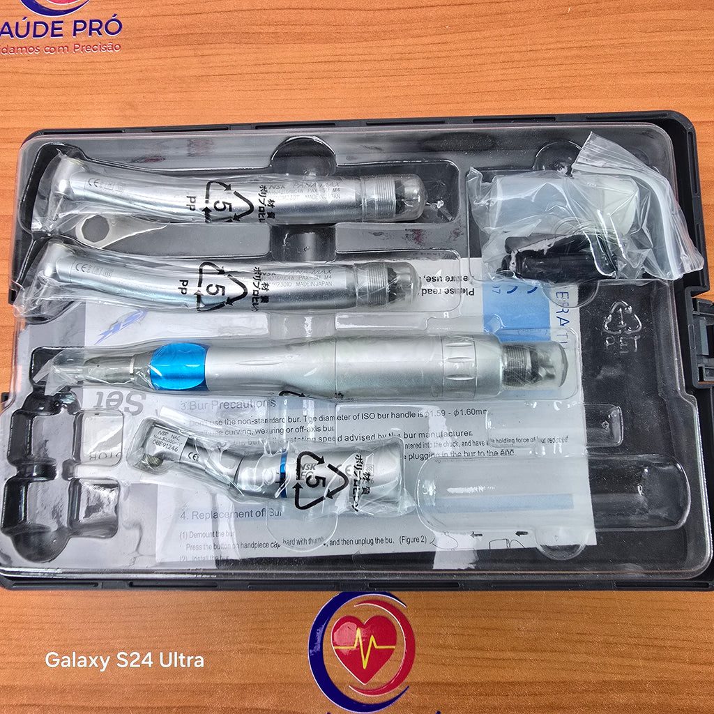 Kit Acadêmico Odontológico – Alta Rotação, Contra-Ângulo e Micromotor