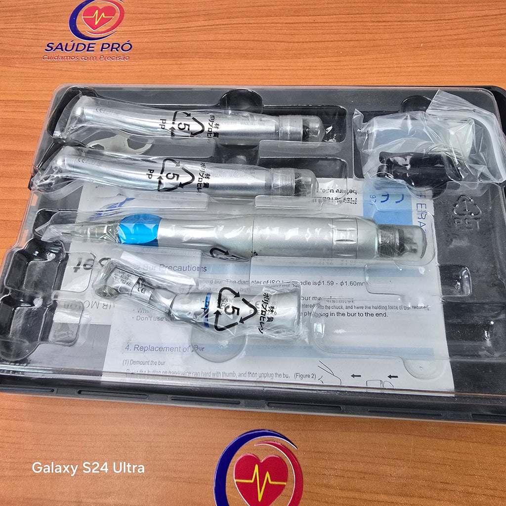 Kit Acadêmico Odontológico – Alta Rotação, Contra-Ângulo e Micromotor