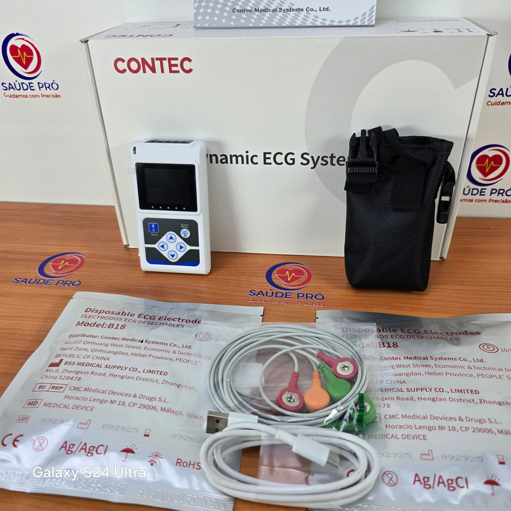 Holter ECG Dinâmico de 3 Derivações 24h CONTEC TLC9803