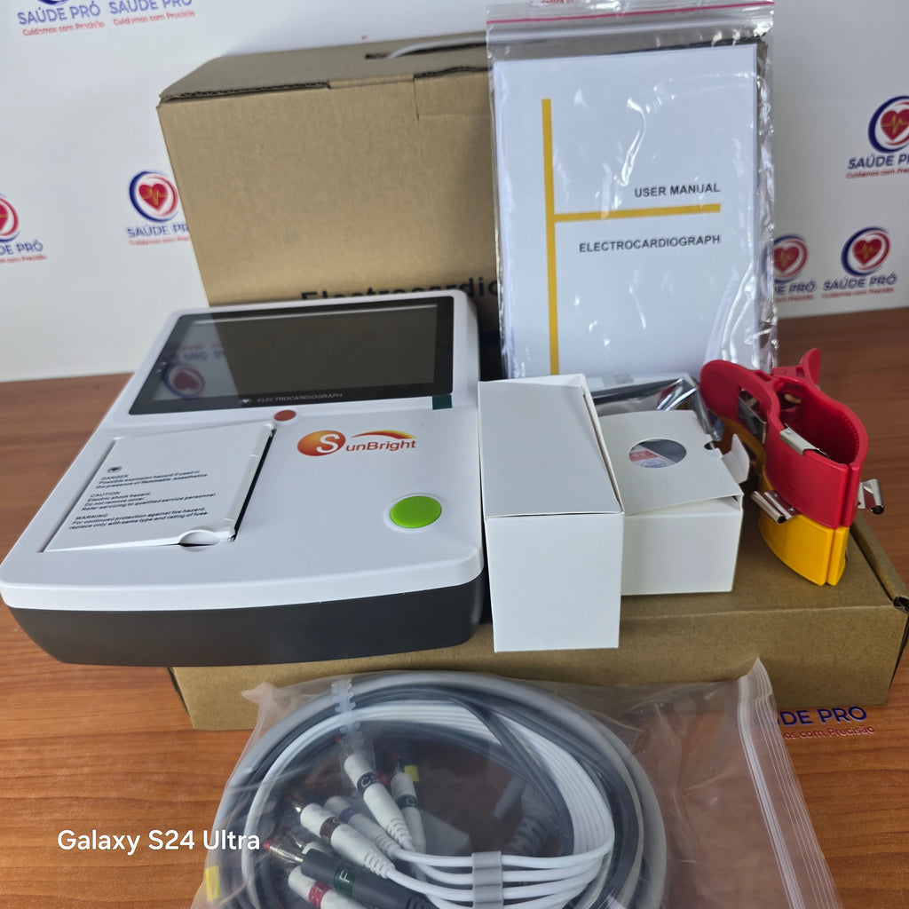 Eletrocardiógrafo SUN-6031 – ECG Digital de 3 Canais, 12 derivações