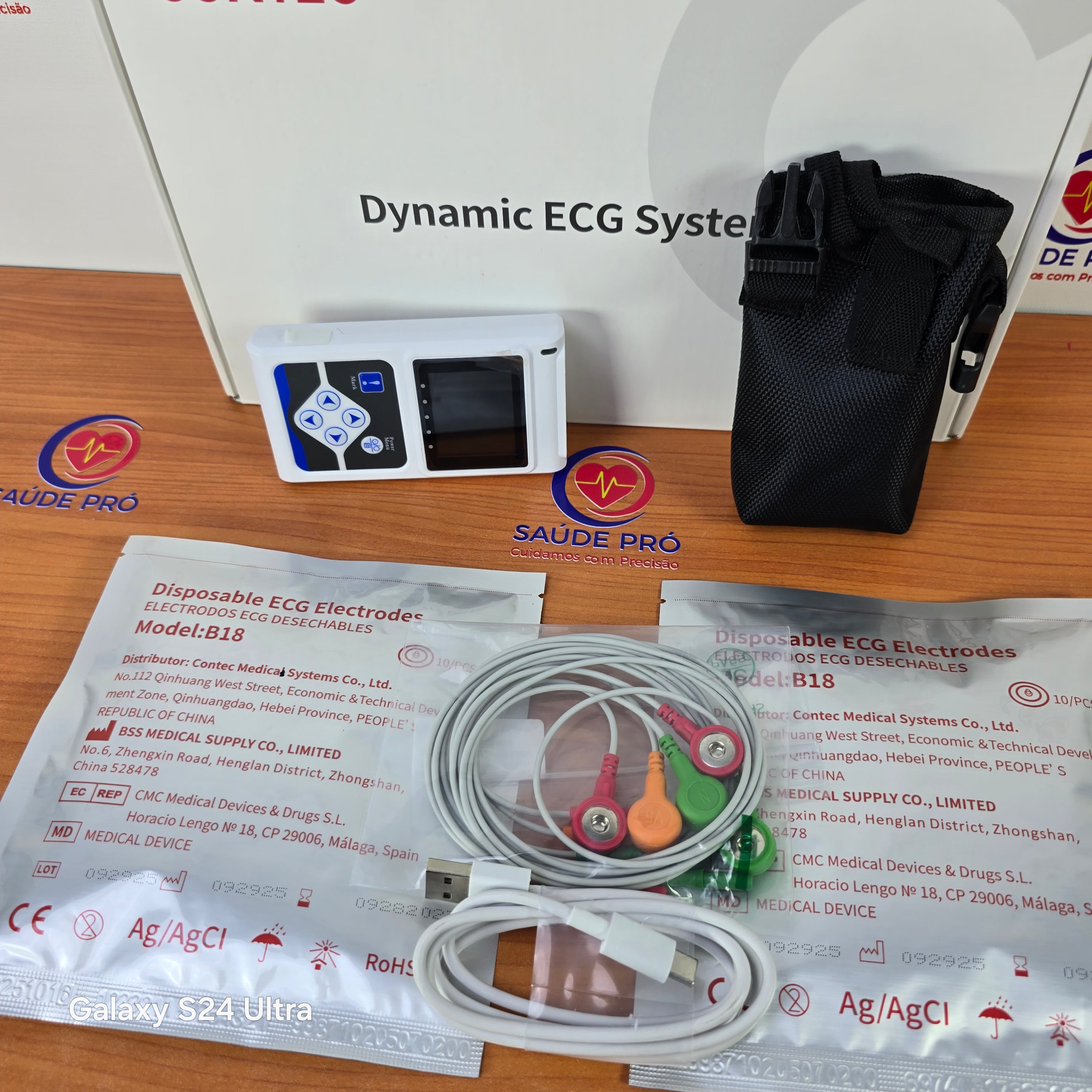 Holter ECG Dinâmico de 24 Horas CONTEC (3 derivações)