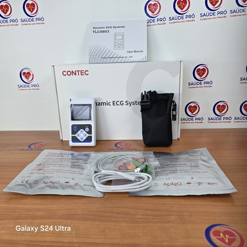 Holter de ECG Contec TLC9803 — Sistema Dinâmico 3 Canais 24 Horas