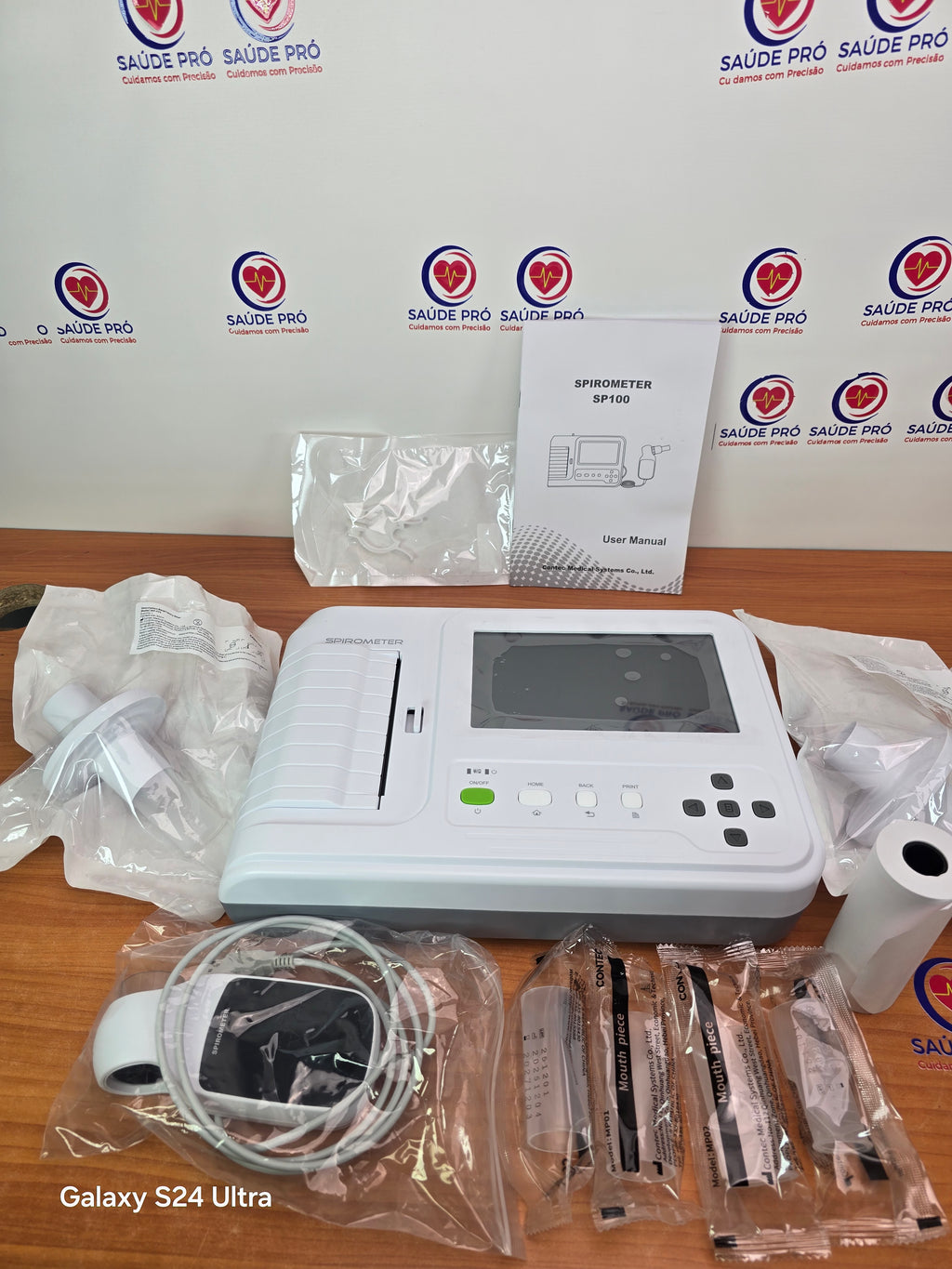 Espirômetro CONTEC SP100 – Avaliação Pulmonar Precisa com Impressão Integrada