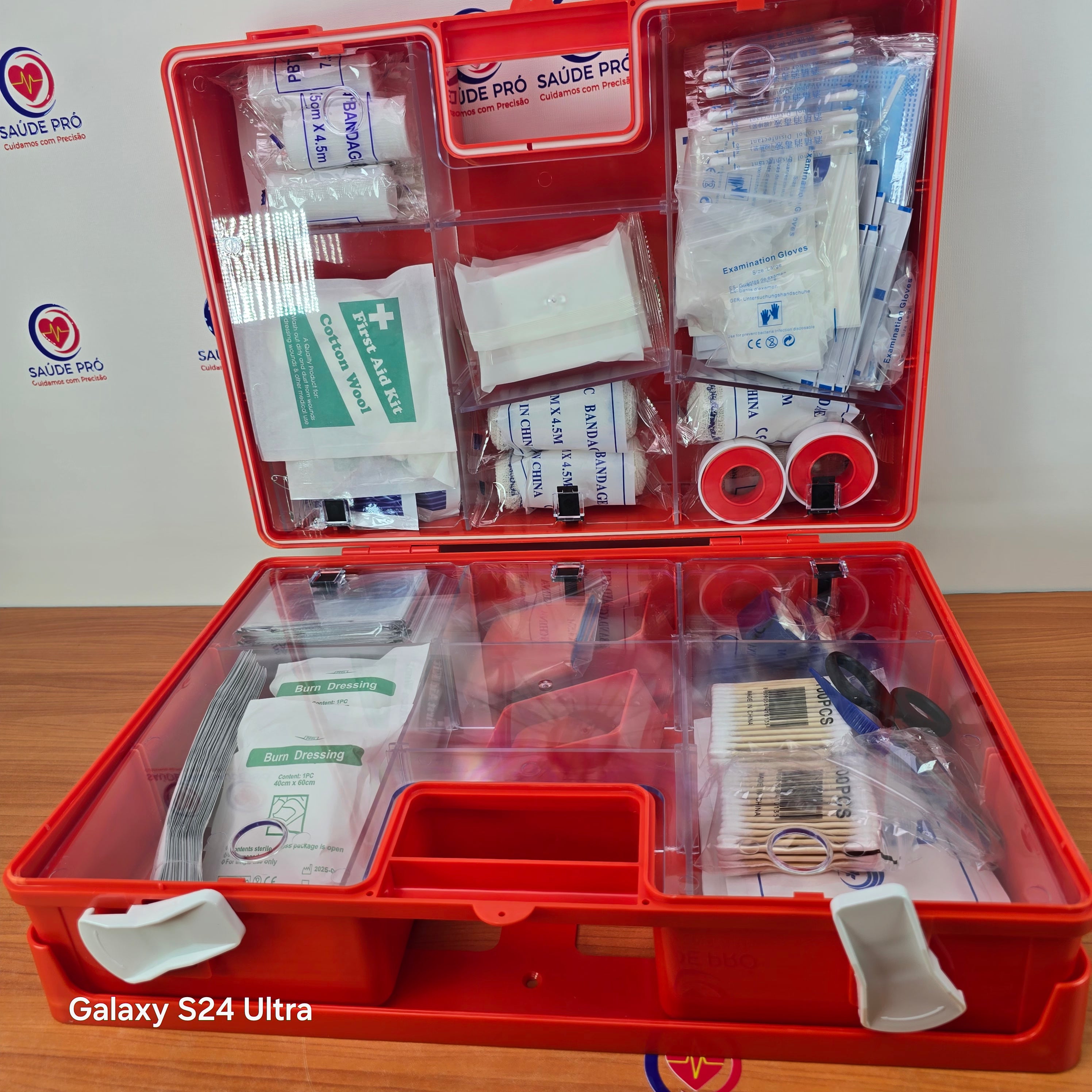 Kit de Primeiros Socorros Profissional para 100 Pessoas – Modelo GKB300 | Padrão Europeu