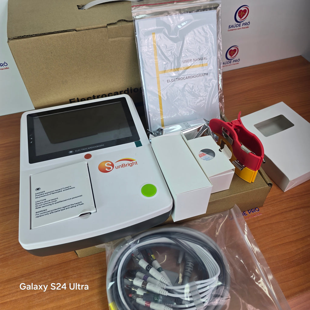 Eletrocardiógrafo SUN-6031 – ECG Digital de 3 Canais, 12 derivações