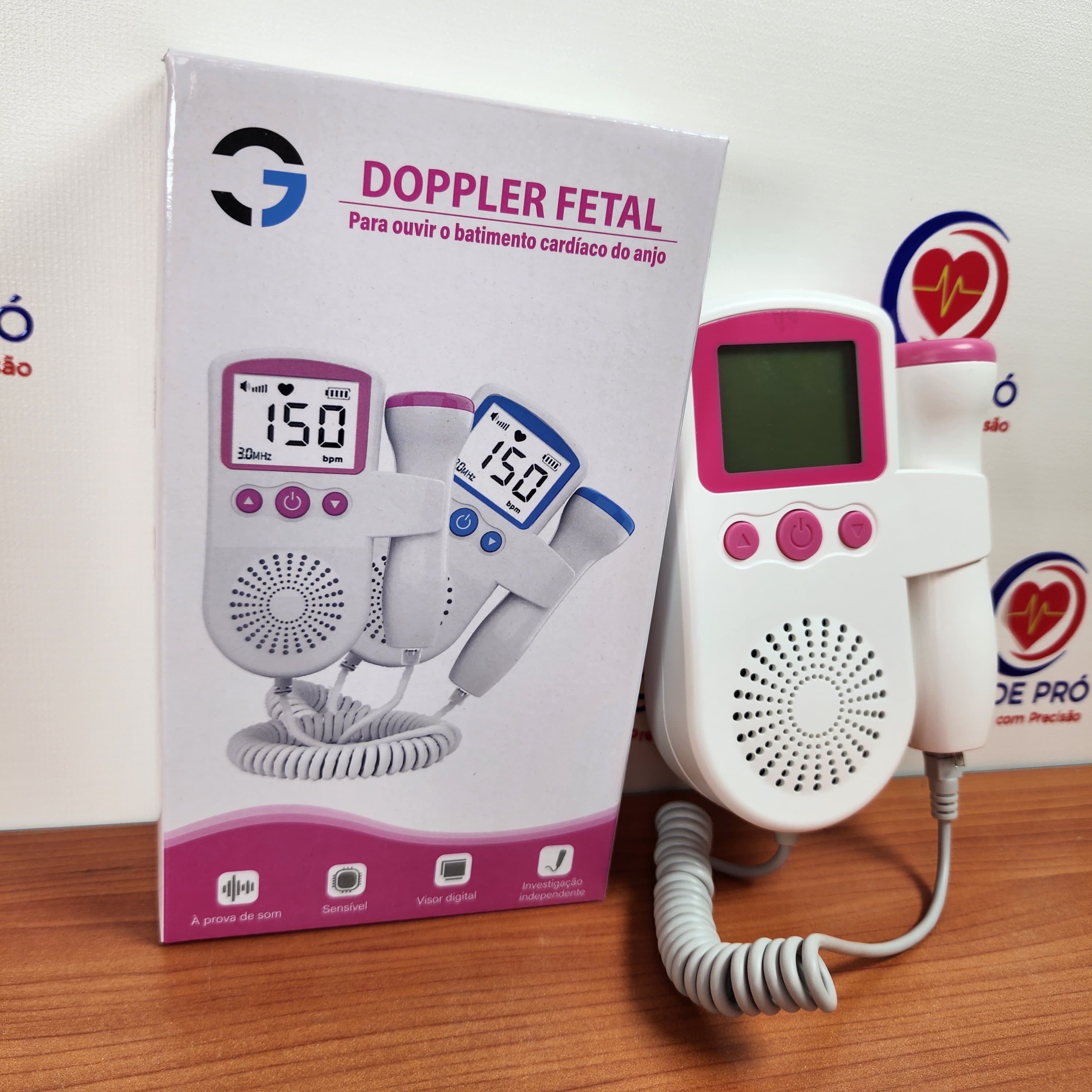 Doppler Fetal Portátil – Ouça os Batimentos Cardíacos do Bebê com Clareza