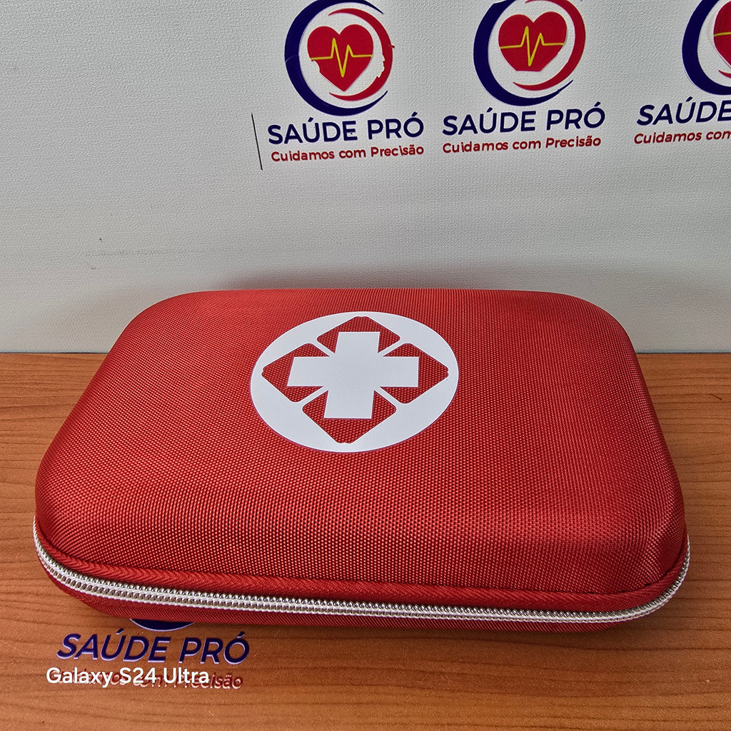 Kit de Primeiros Socorros Portátil Completo com Estojo Rígido