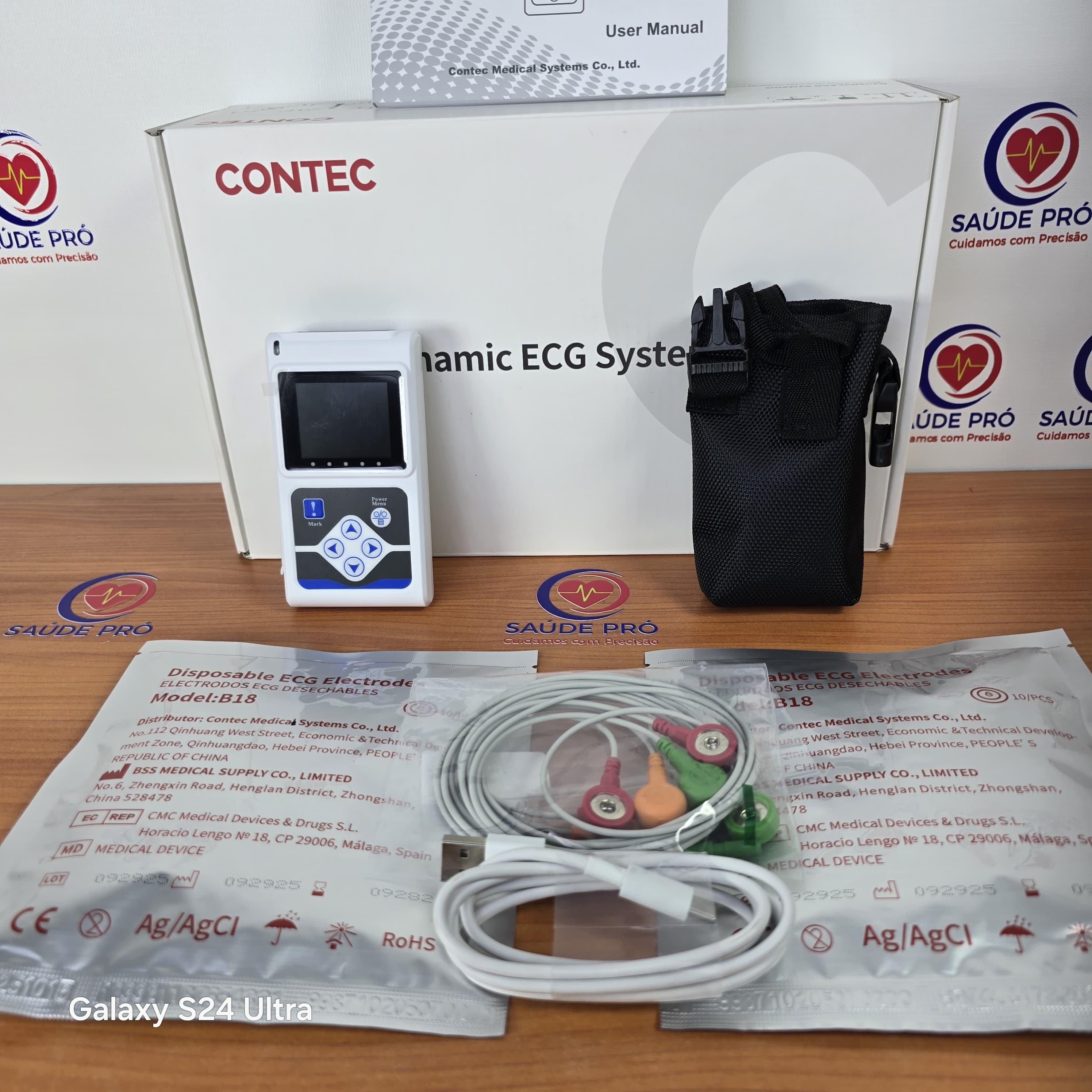 Holter de ECG Contec TLC9803 — Sistema Dinâmico 3 Canais 24 Horas