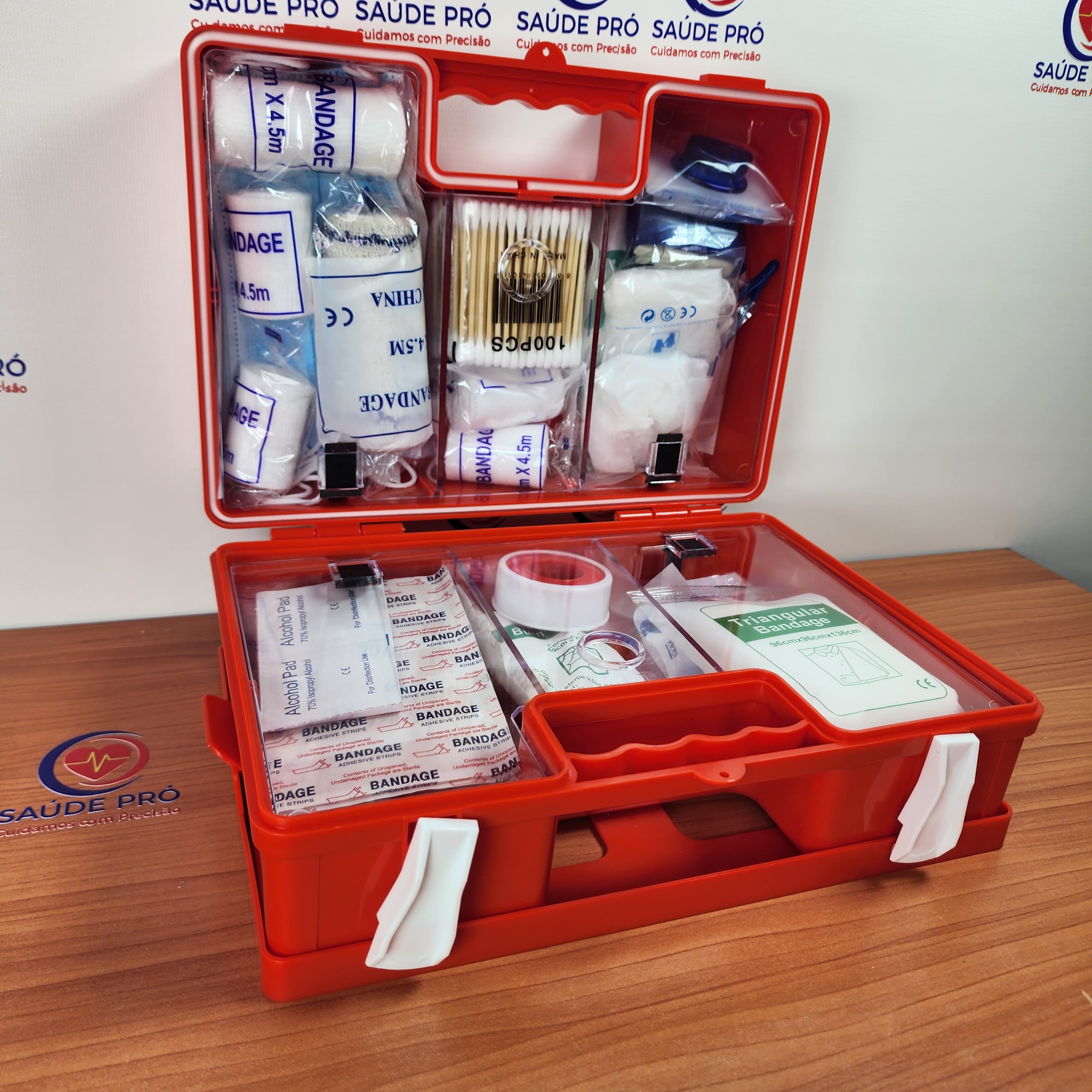 Kit de Primeiros Socorros Profissional para 50 Pessoas – Modelo GKB302 | Padrão Europeu CE