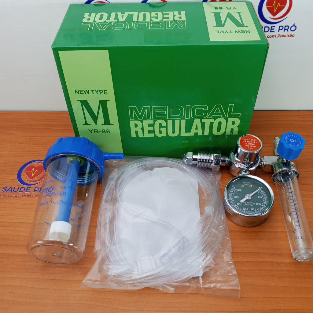 Regulador de Oxigênio com Fluxômetro e Umidificador – Controle Preciso e Seguro