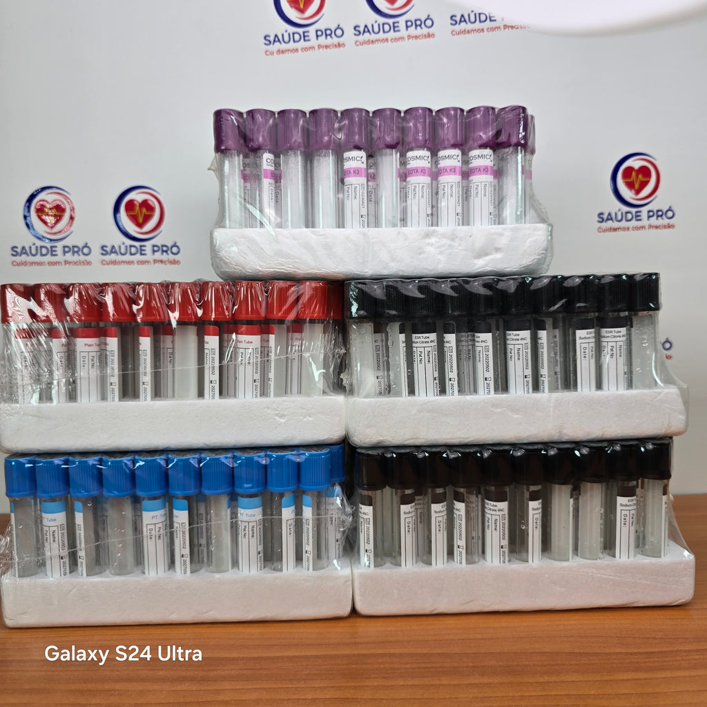 Tubos de Colheita de Sangue a Vácuo – Diversos Aditivos