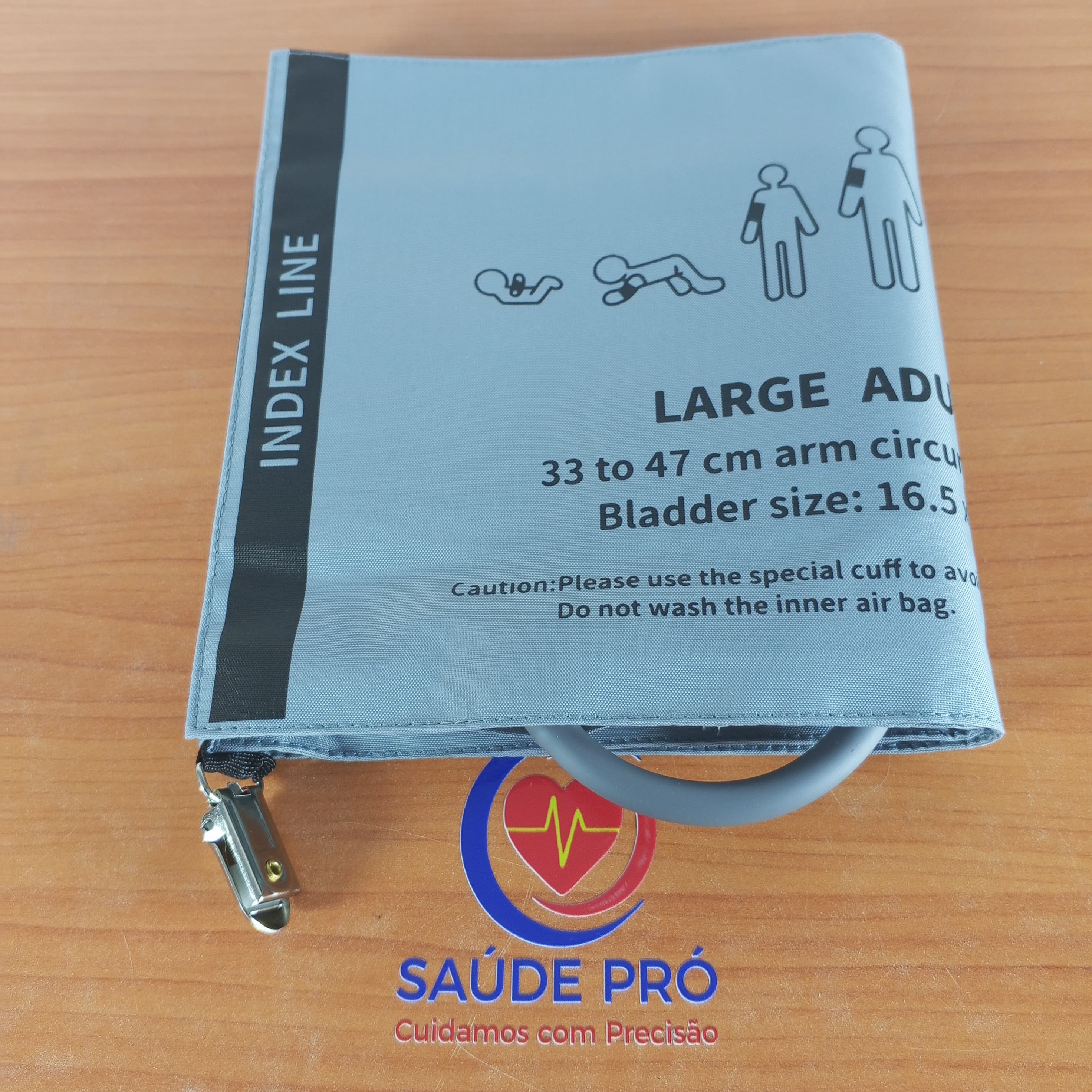 Braçadeira (Manguito) para Medidor de Pressão Arterial – Adulto Grande (33–47 cm)