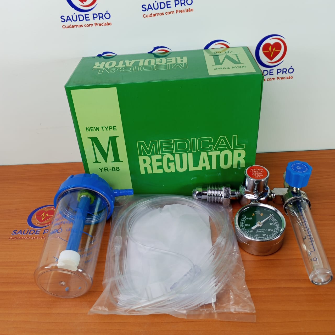 Regulador de Oxigênio com Fluxômetro e Umidificador – Controle Preciso e Seguro