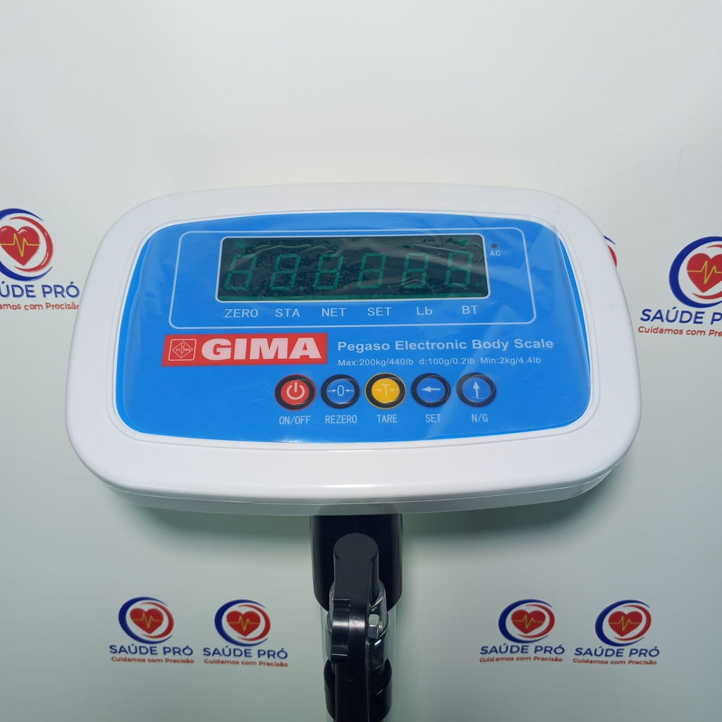 Balança GIMA Pegaso | 200kg | Altímetro 80-210cm | Bateria 36h