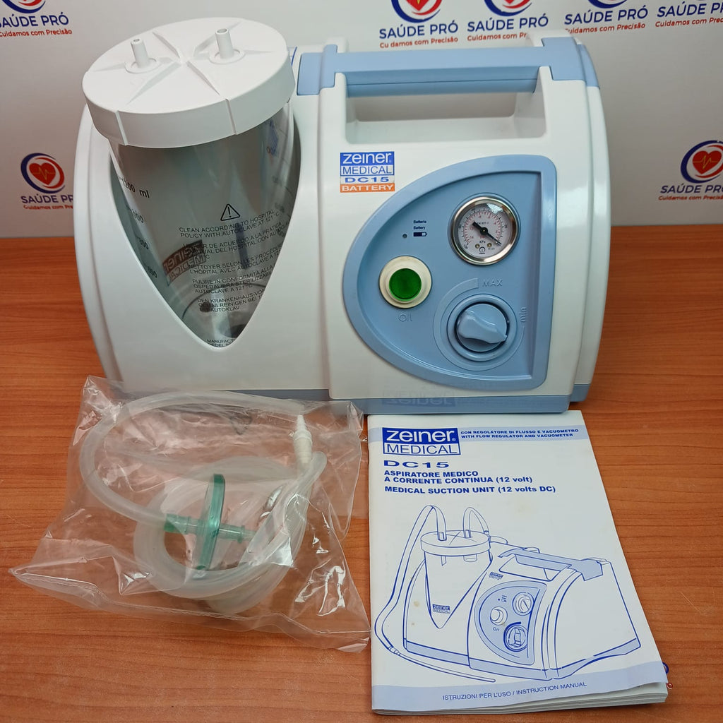 Aspirador Secreções Zeiner DC15 Battery | 15L/min | 1200ml