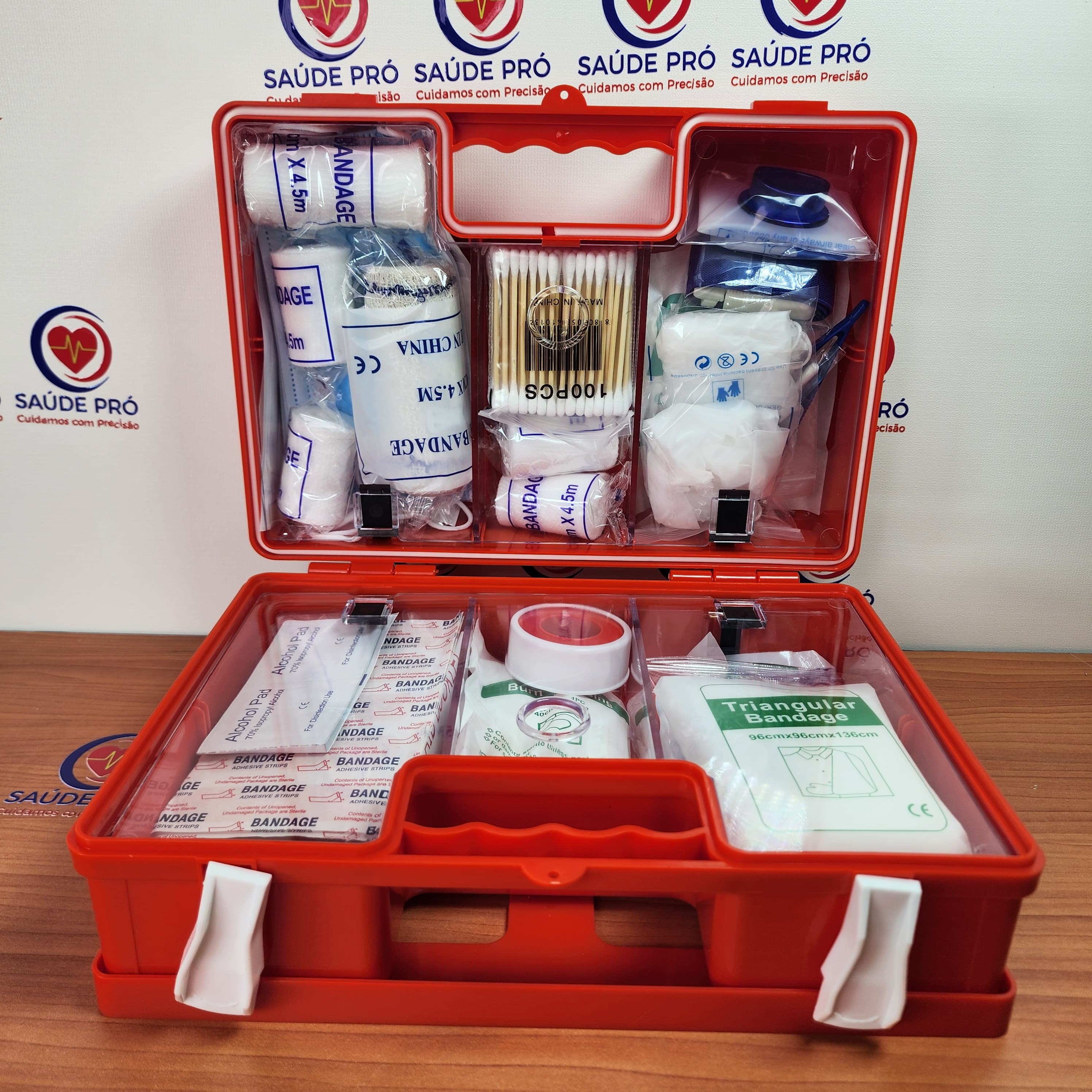 Kit de Primeiros Socorros Profissional para 50 Pessoas – Modelo GKB302 | Padrão Europeu CE