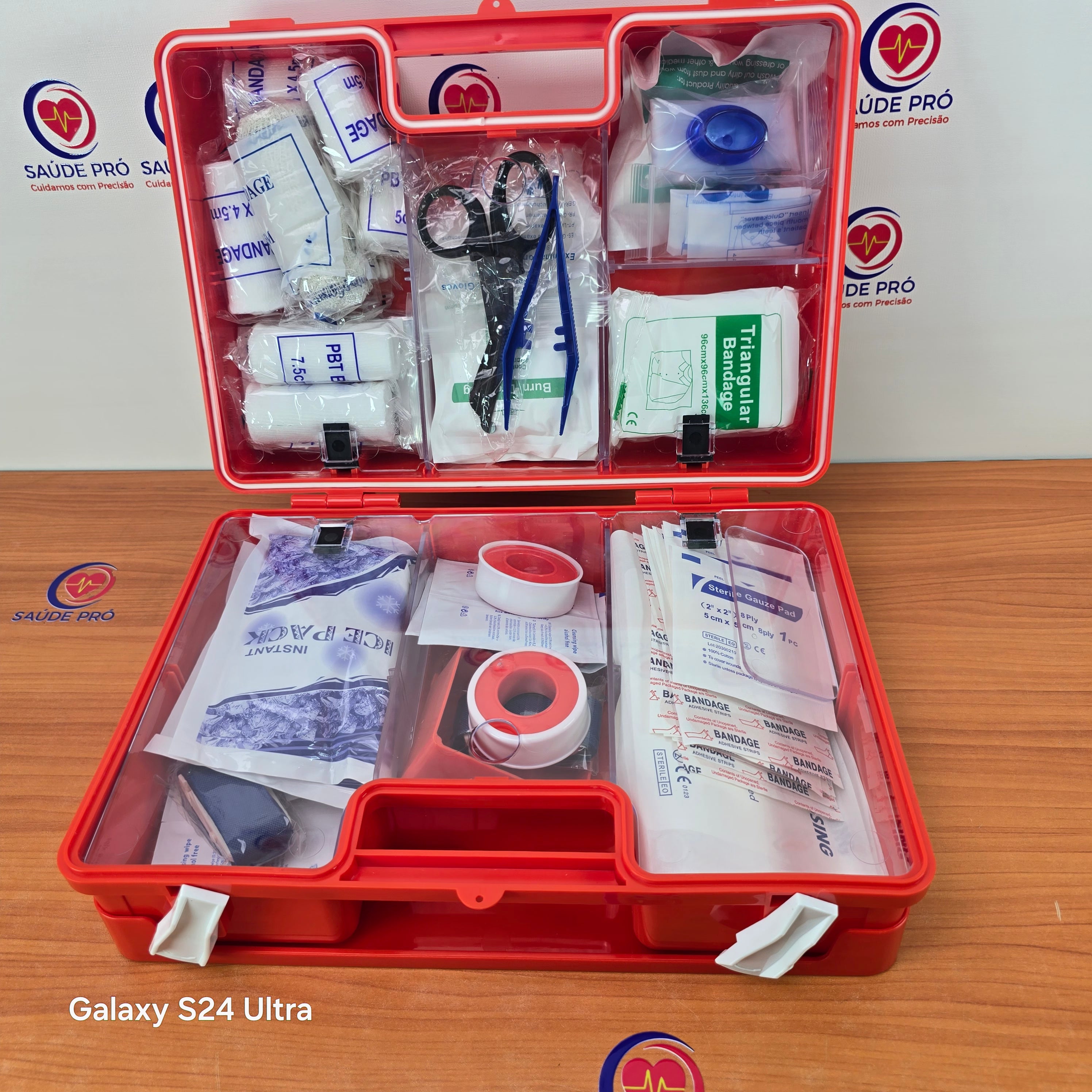 Kit de Primeiros Socorros Profissional para 50 Pessoas – Modelo GKB302 | Padrão Europeu CE